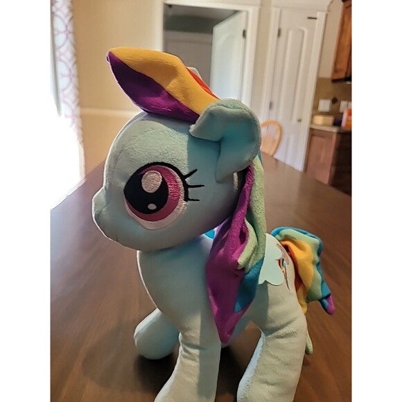 Hasbro My Little Pony Rainbow Dash Plush Stuffed Animal 13" Tall Toy Blue 2016 - Picture 2 of 14